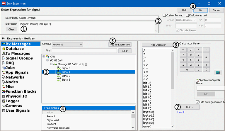 Shared Features: Expression Builder | 3.9.23 | VSpy 3 Documentation