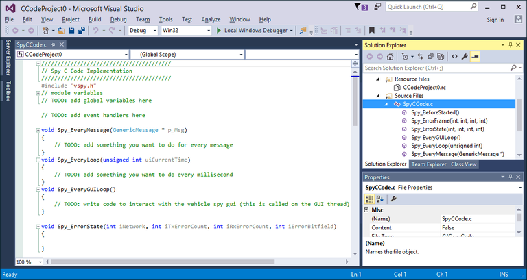 C Code Interface | 3.9.23 | VSpy 3 Documentation