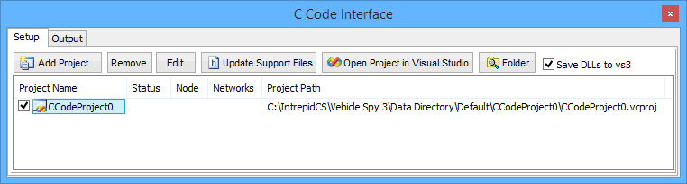 C Code Interface | 3.9.20 | VSpy 3 Documentation
